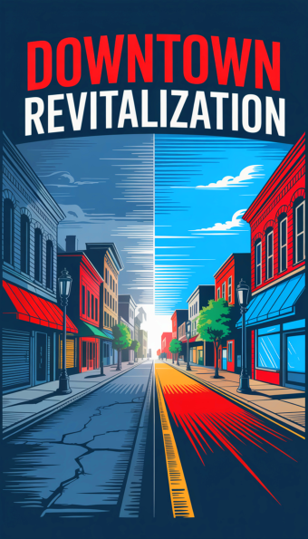 Downtown Revitalization - split screen