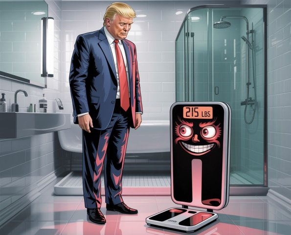 Trump and bathroom scale