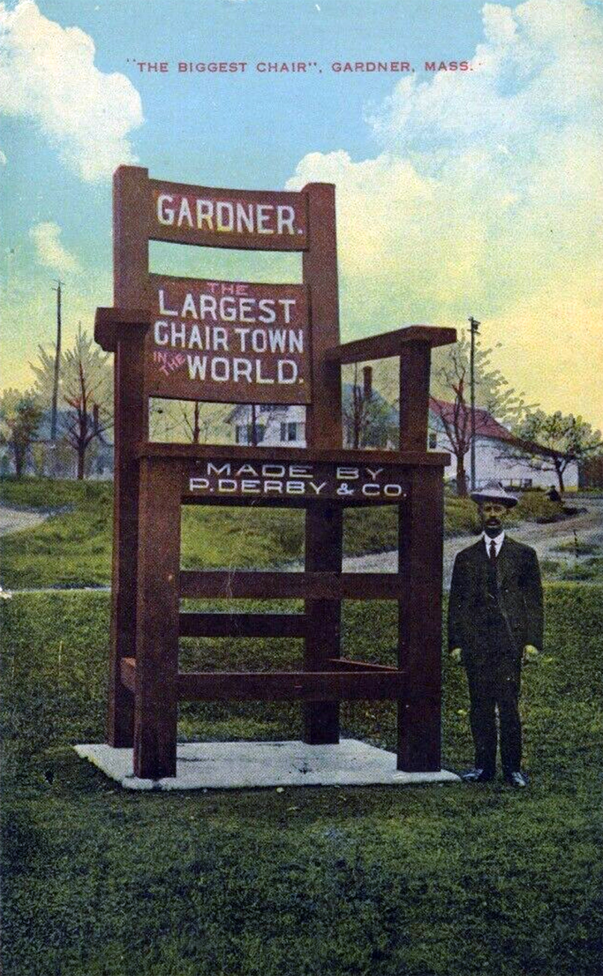 gardner-largestchairintheworld First Gardner MA "Big Chair" from 1905
