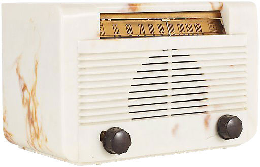 White Marble Vintage Radio