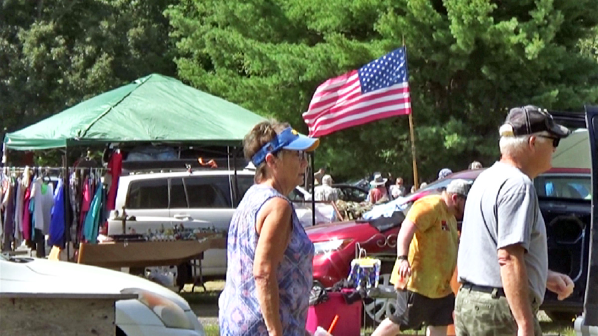 rietta-flag-081521-1200 American Flag displayed proudly at Rietta Flea Market, Hubbardston, MA