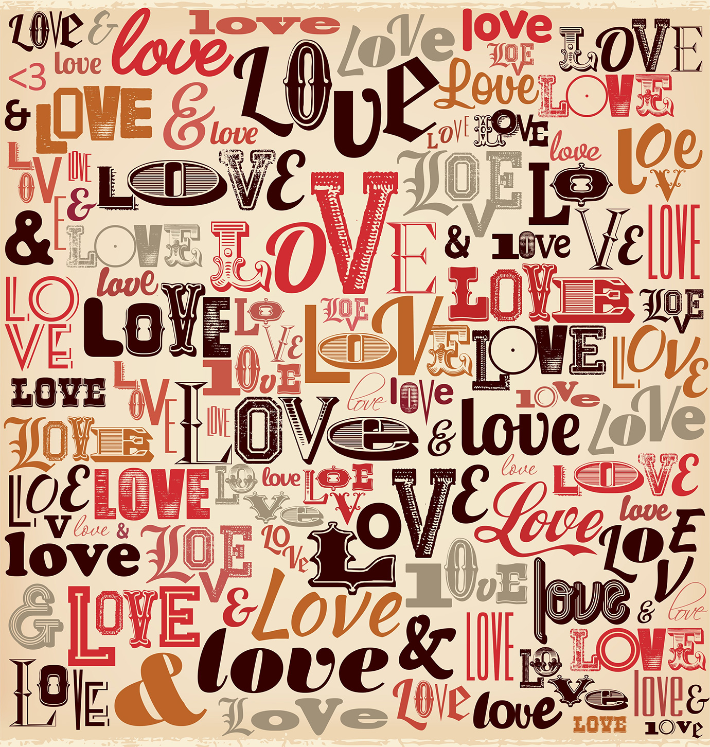 Love in various fonts