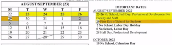Calendar option 1 excerpt