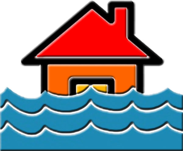 Flooded building
