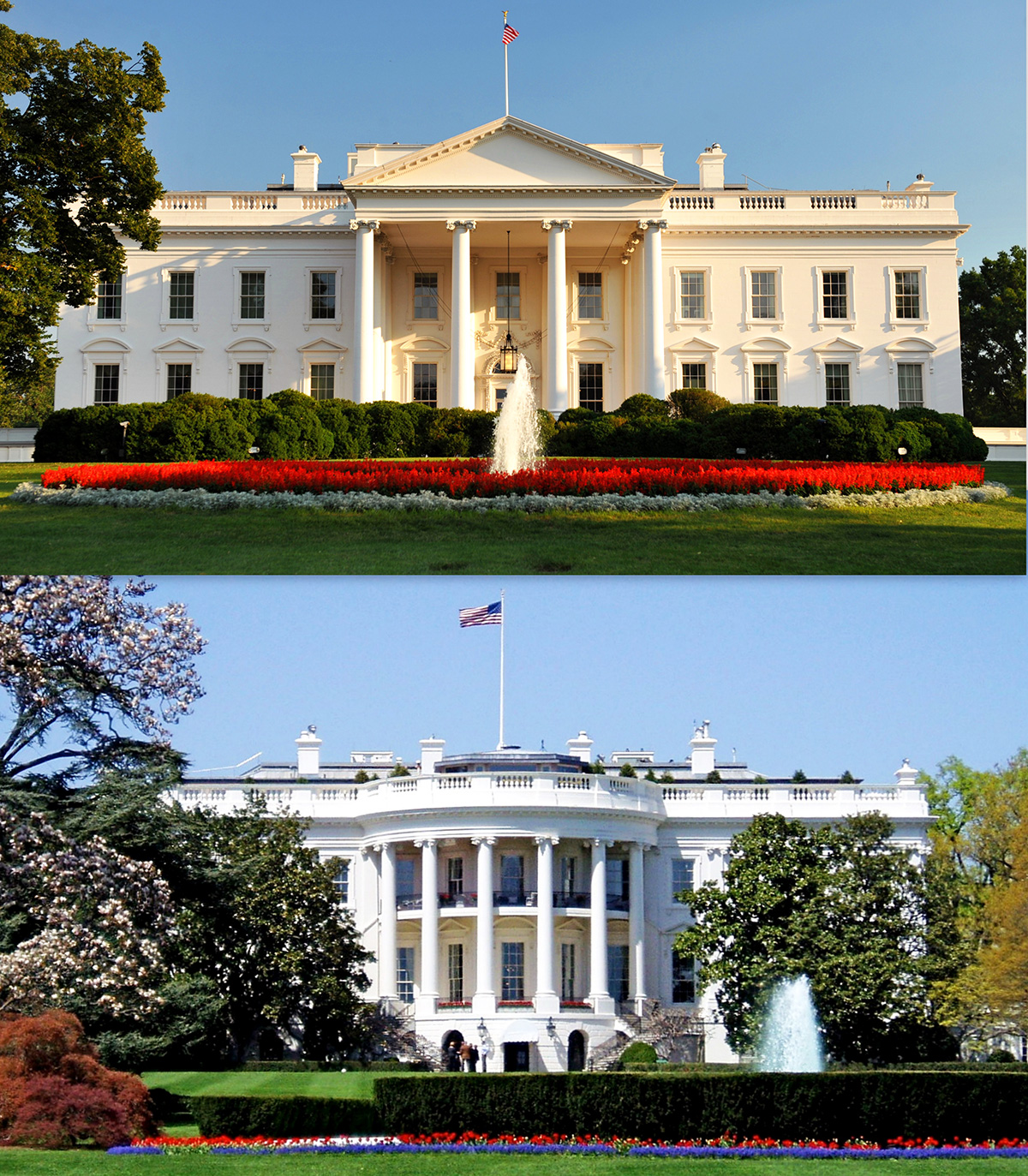 whitehouse-1200 North and south sides of the White House