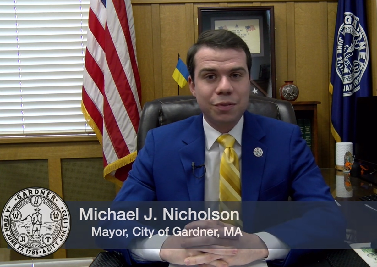 mayorsupdate-030422-1200 Gardner MA Mayor Michael Nicholson with 3-4-22 update