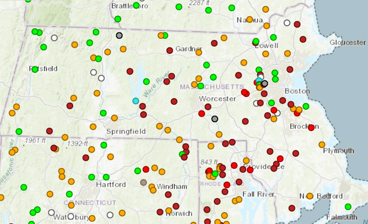 massstreamflowmap-1200 Massachusetts Water Map