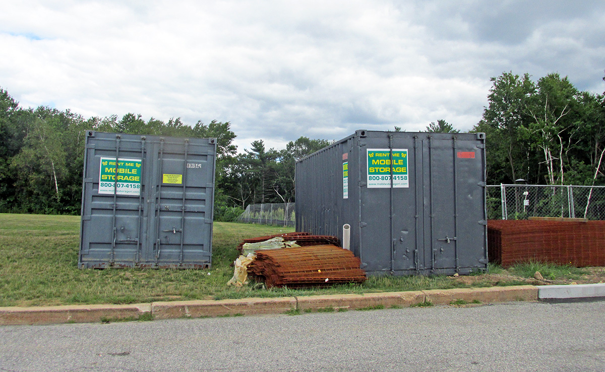 StorageatnewGES-081322-1200 storage containers near new Gardner Elementary School