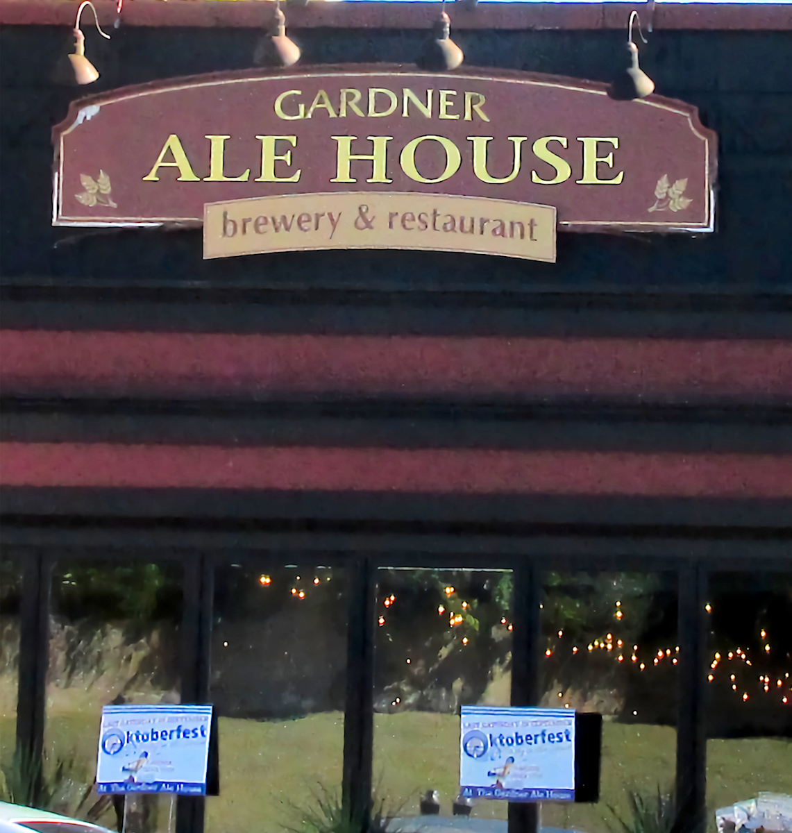 Gardner Ale sign closeup Octoberfest
