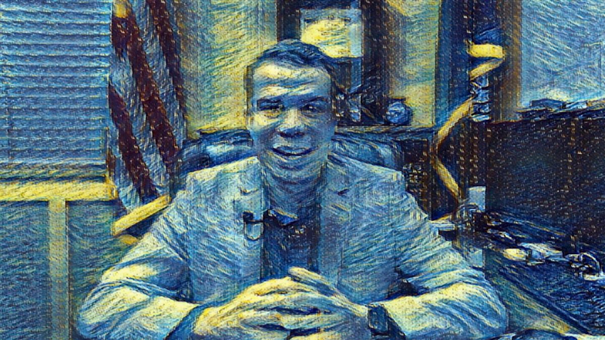 Michael Nicholson at office van gogh