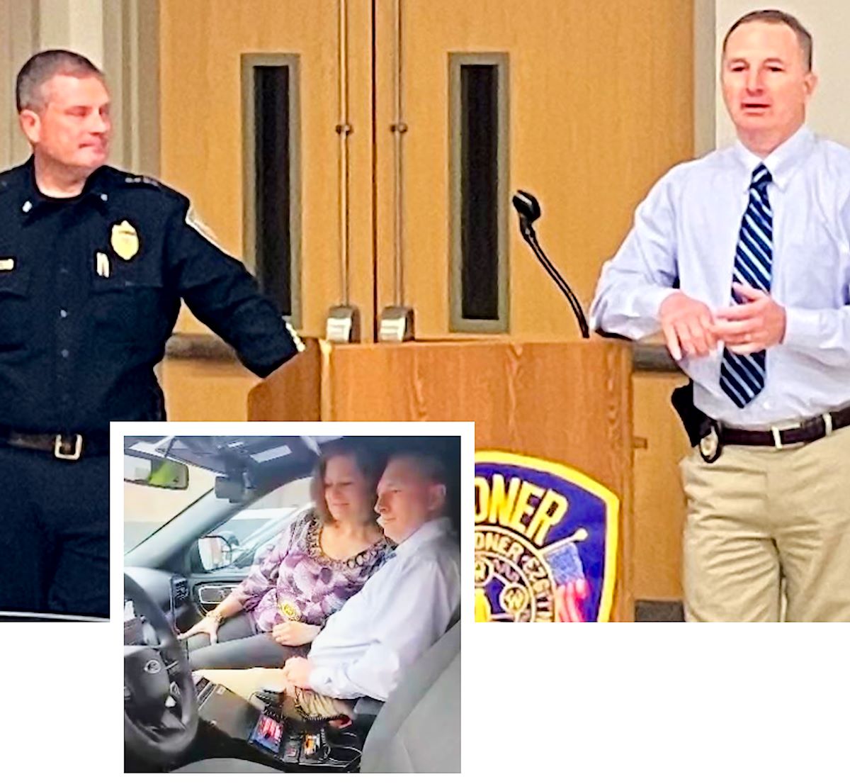 Chief Eric McAvene and Detective Eugene Kolimaga