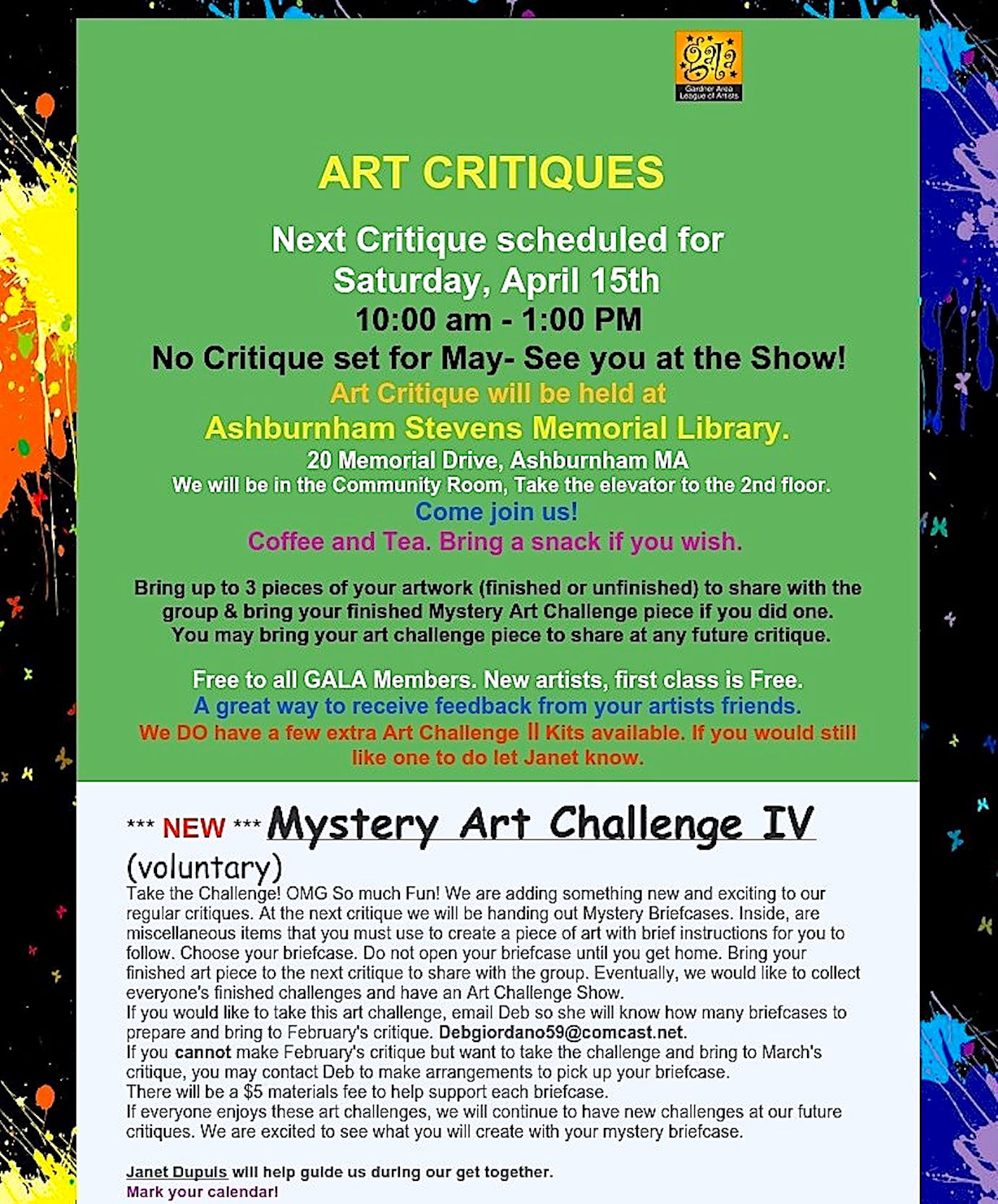 GALA Art Critiques