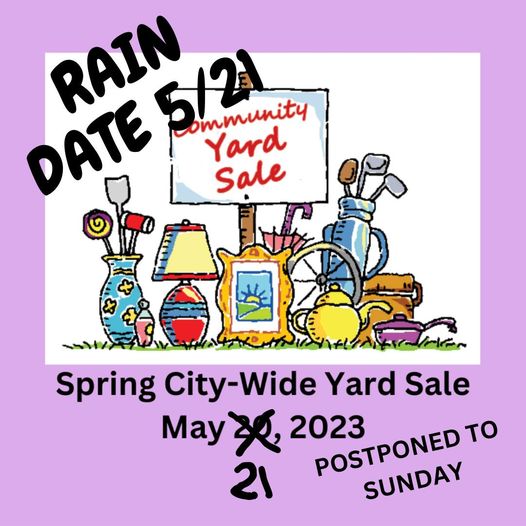 yard sale rain date