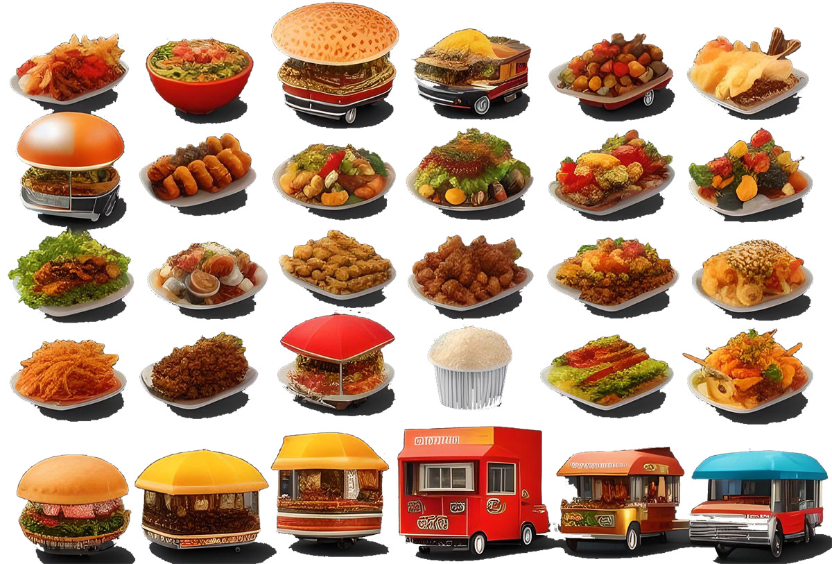 Food and Food Trucks simulation