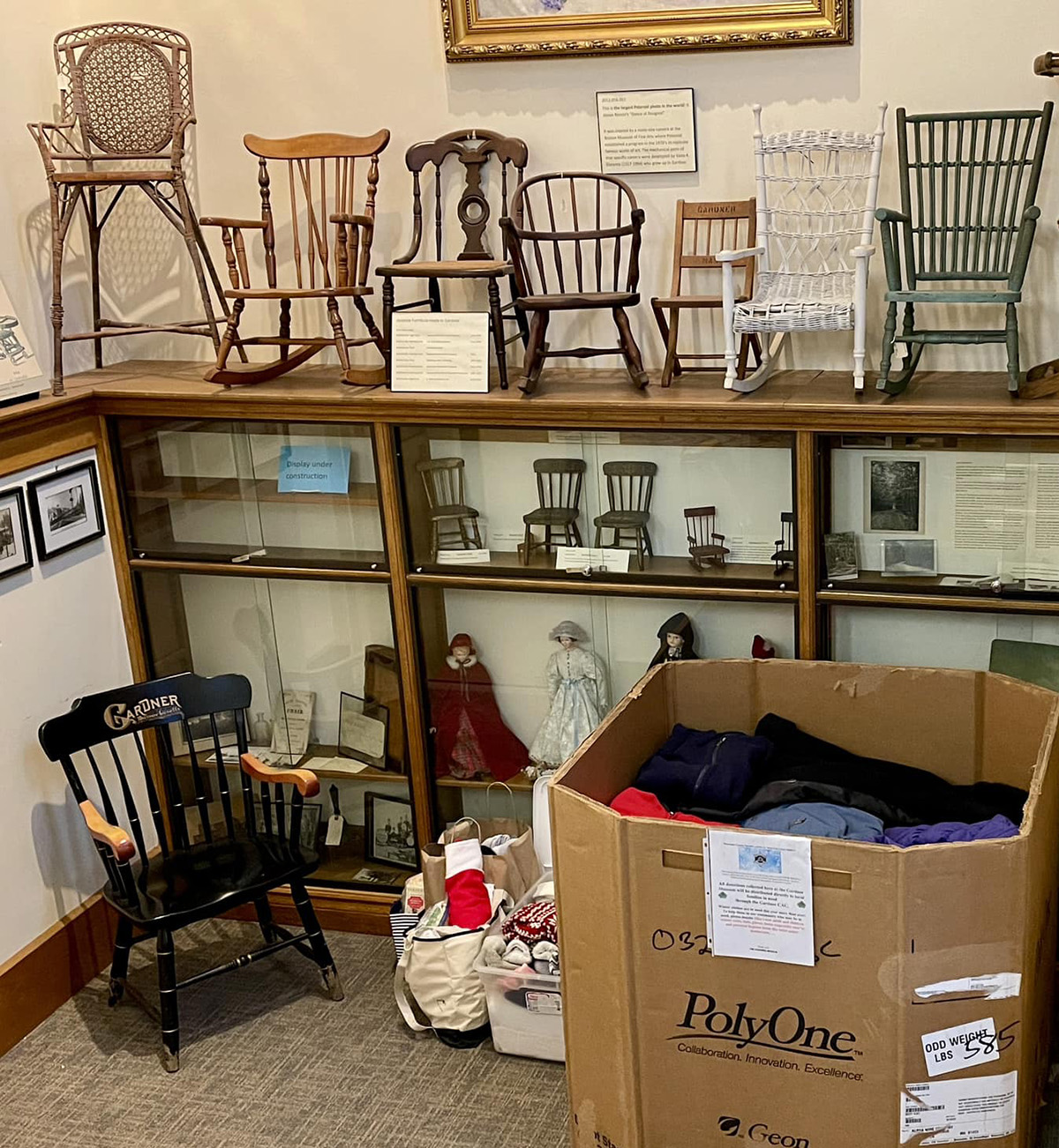 Gardner Museum coat drive and chairs