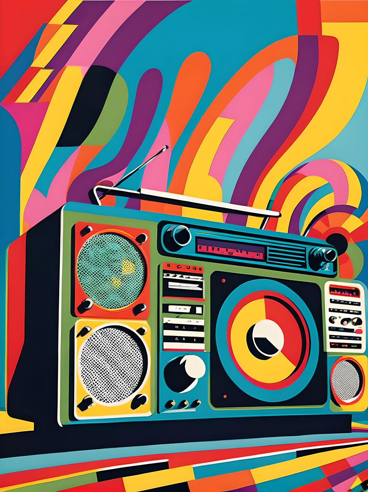 colorful FM radio station