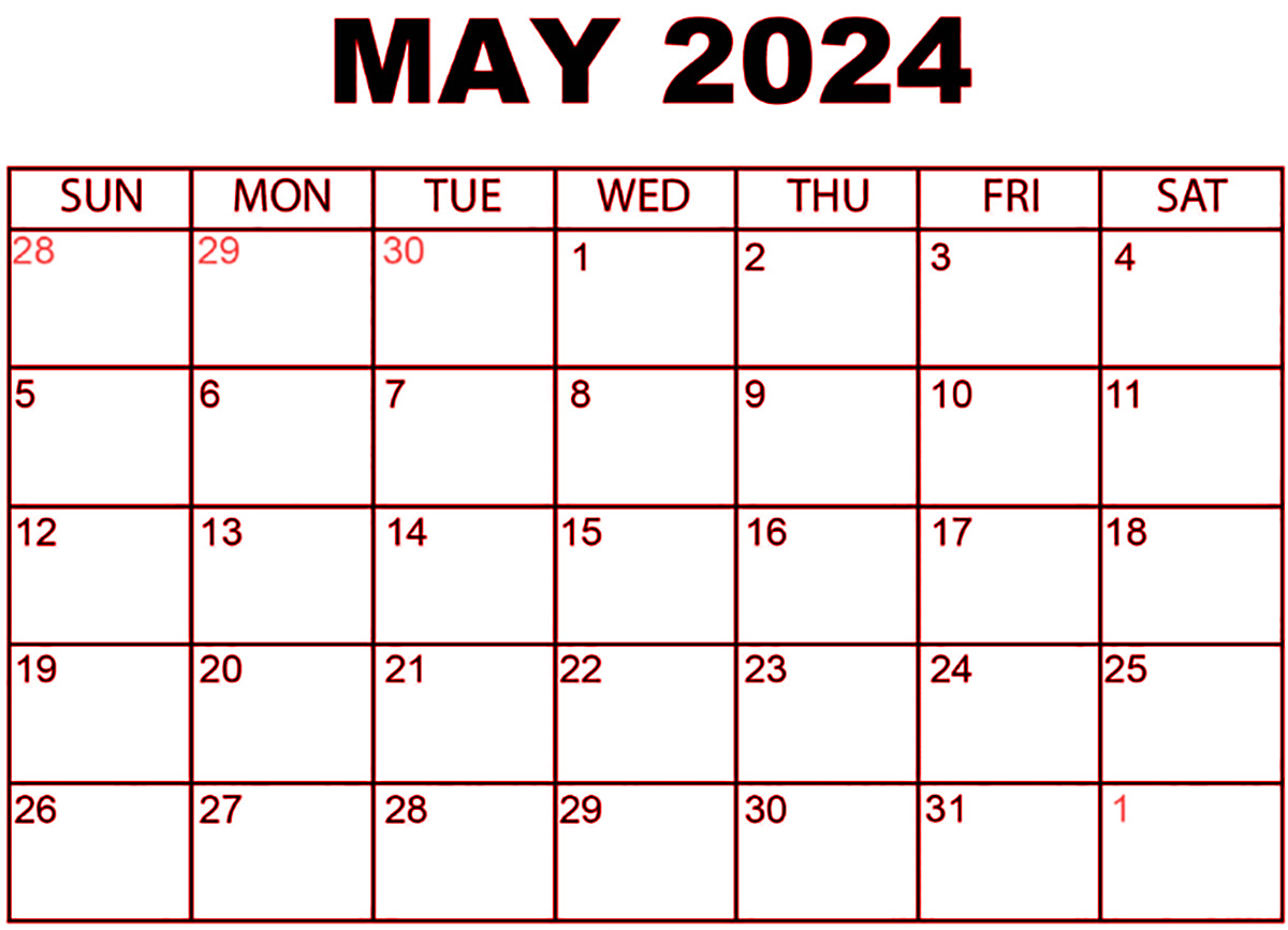 May 2024 Calendar