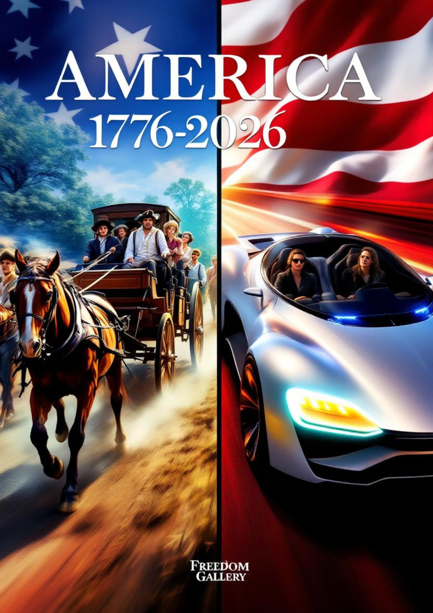 America 1776 to 2026 vertical