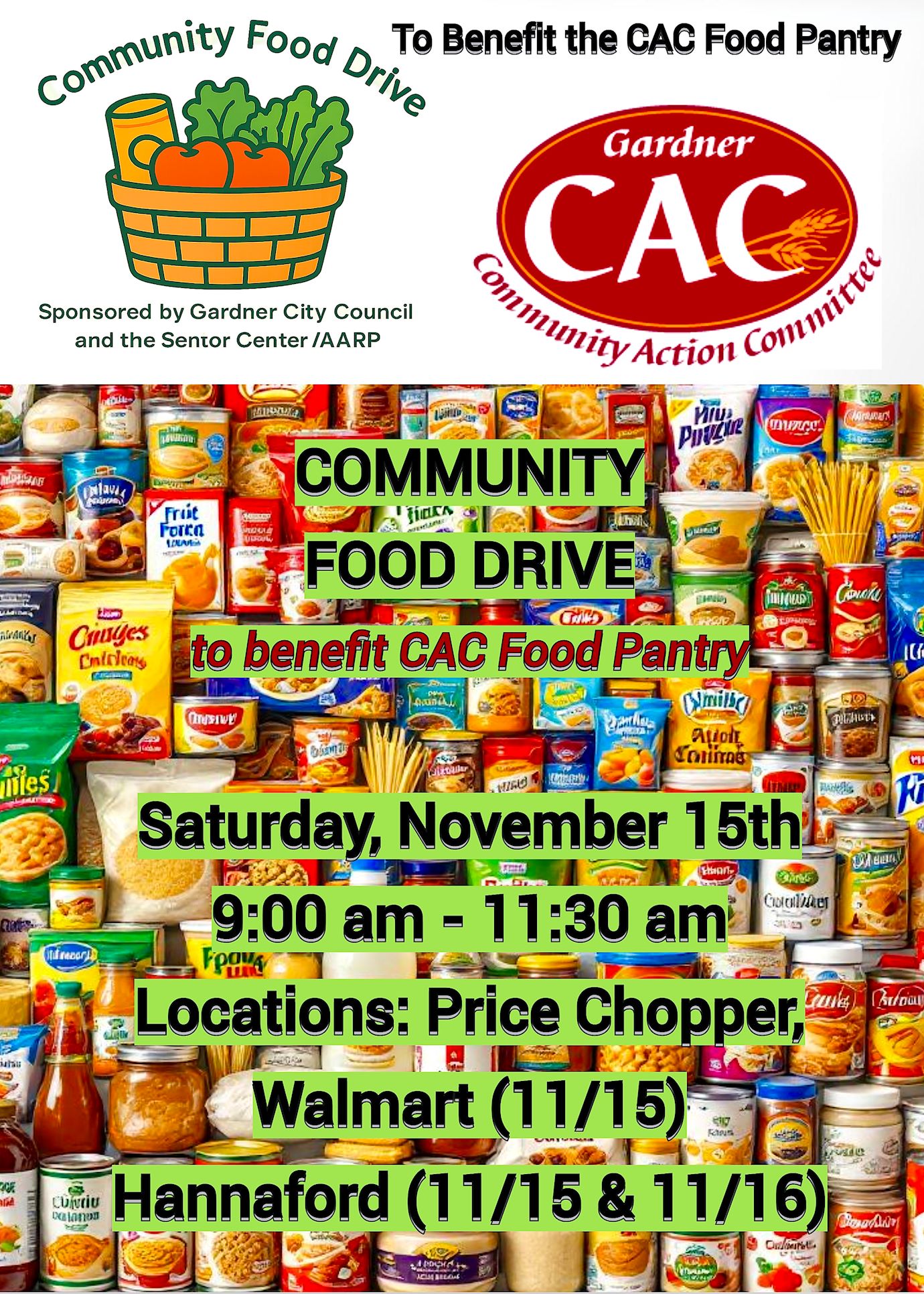 Community Food Drive Collage