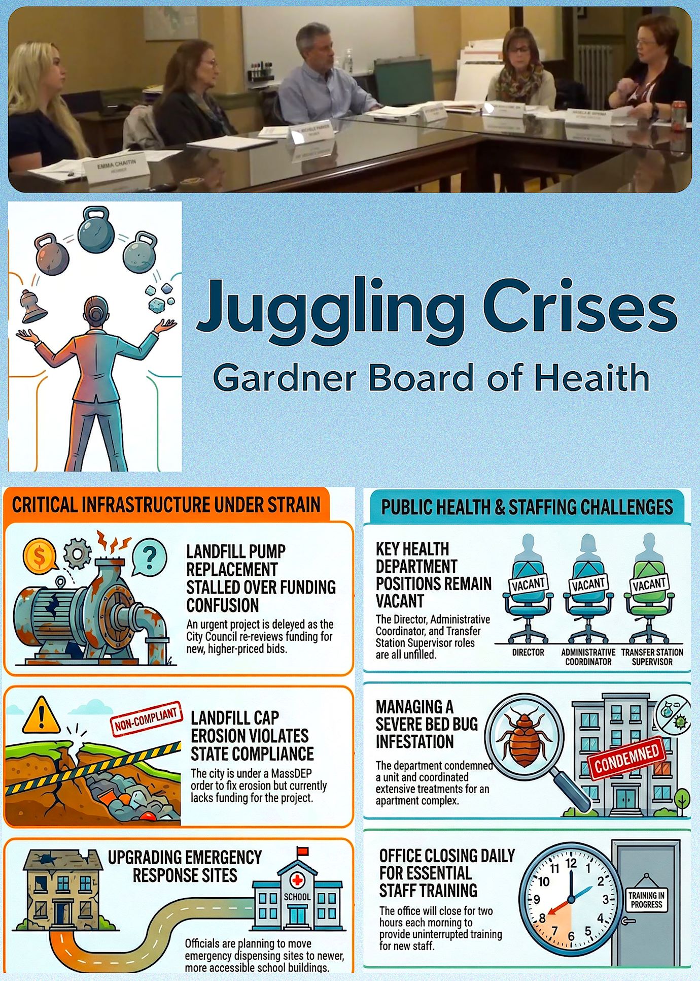 Gardner Board of Health Juggling Crises 11 24 25