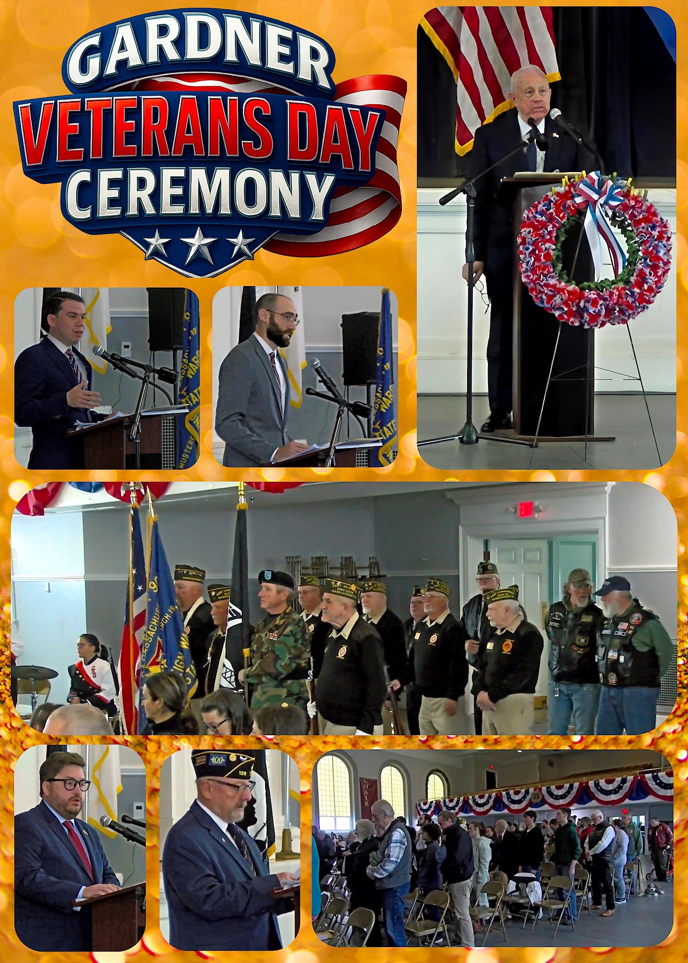 Gardner Veterans Day Ceremony Collage
