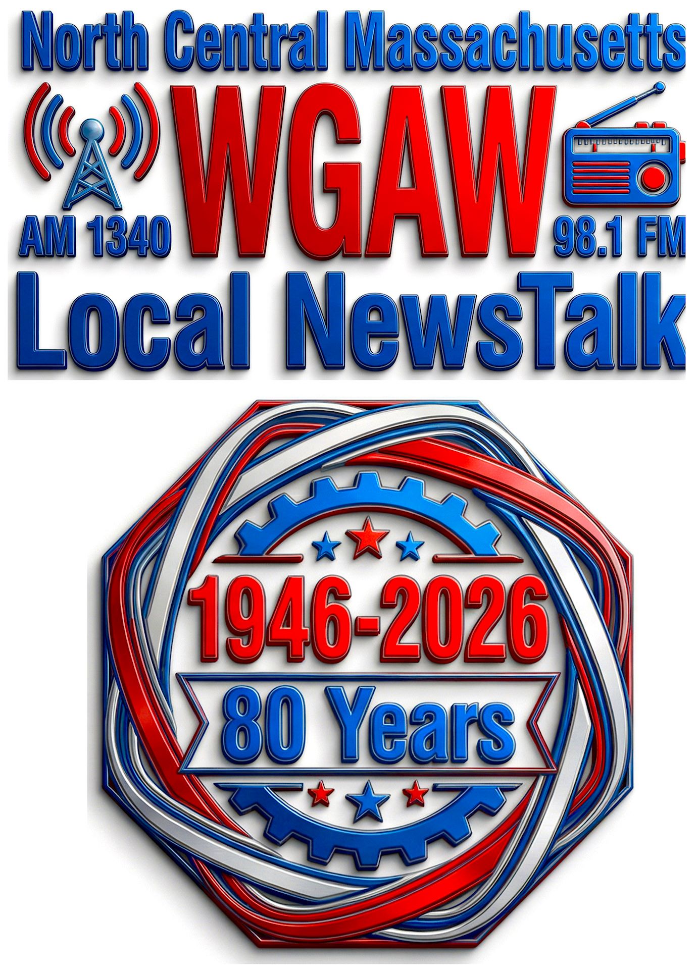 WGAW Logo Collage with Milestone