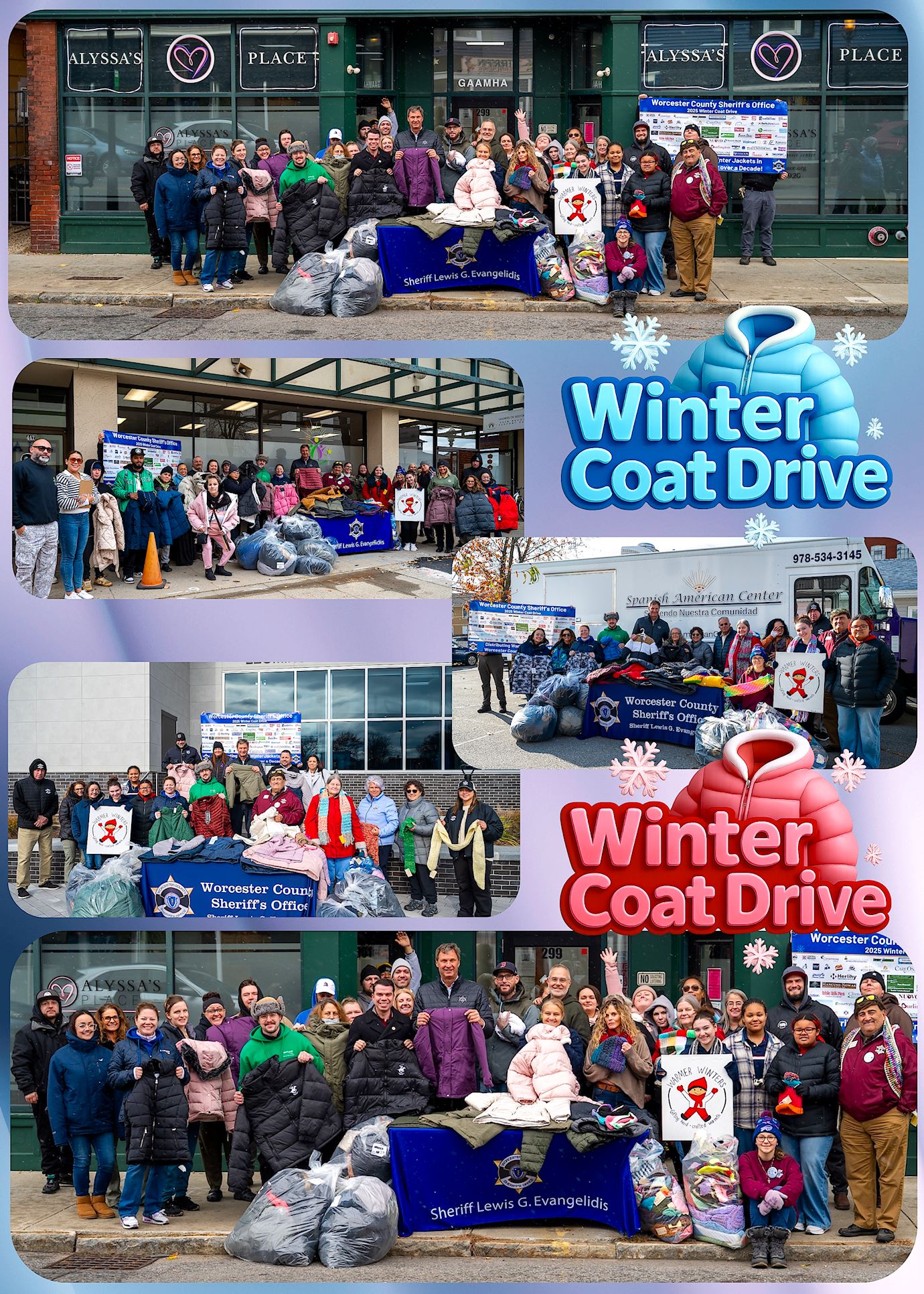 Winter Coat Drive Collage 2025