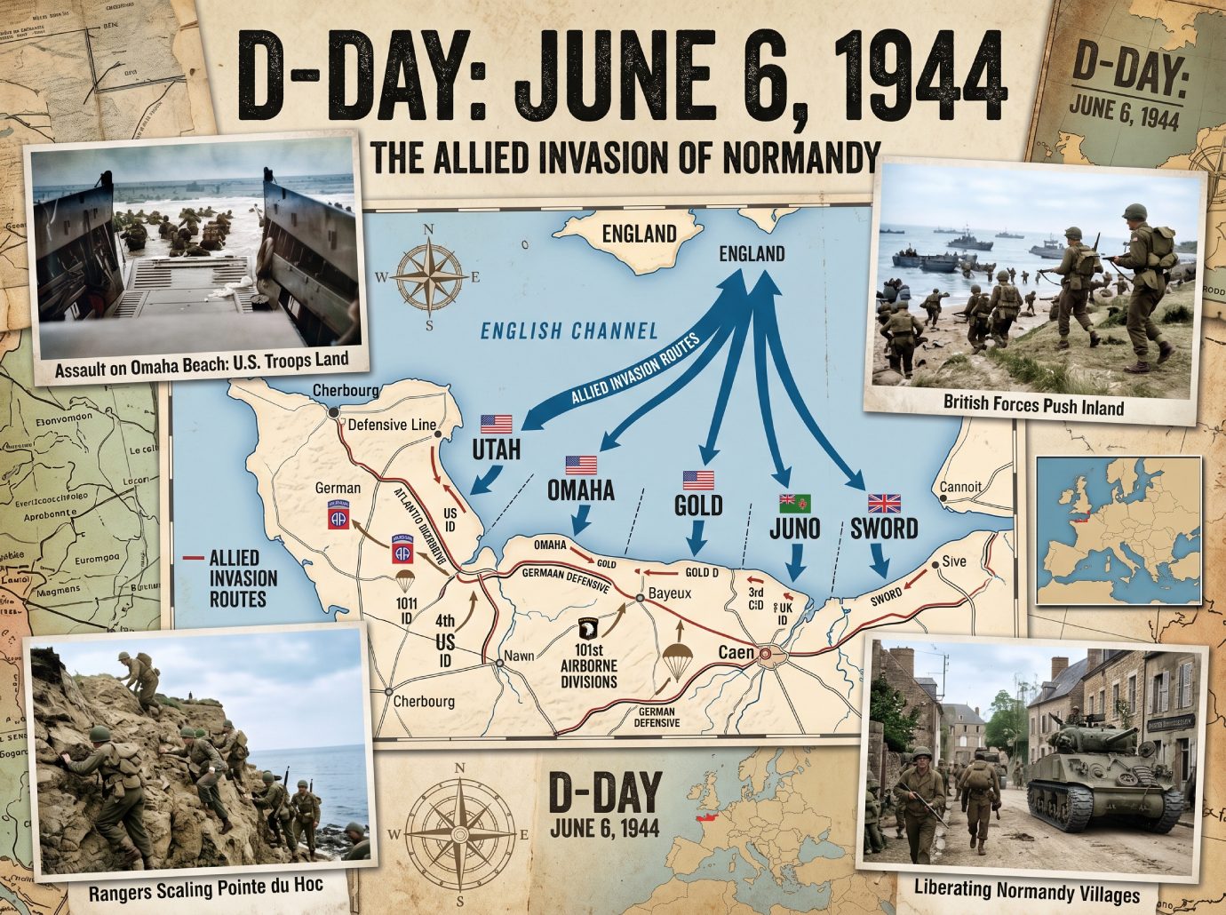 D-Day - June 6 1944 in color