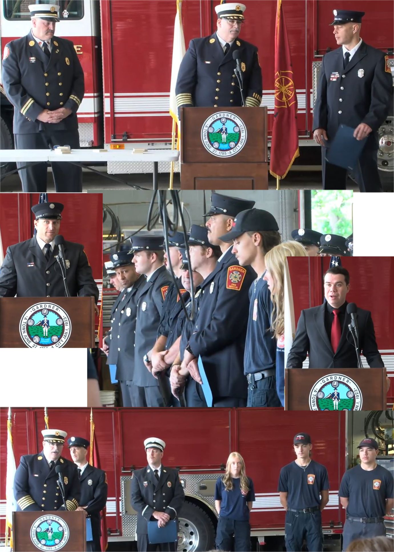 Gardner Firefighters Memorial Ceremony 2026 Collage
