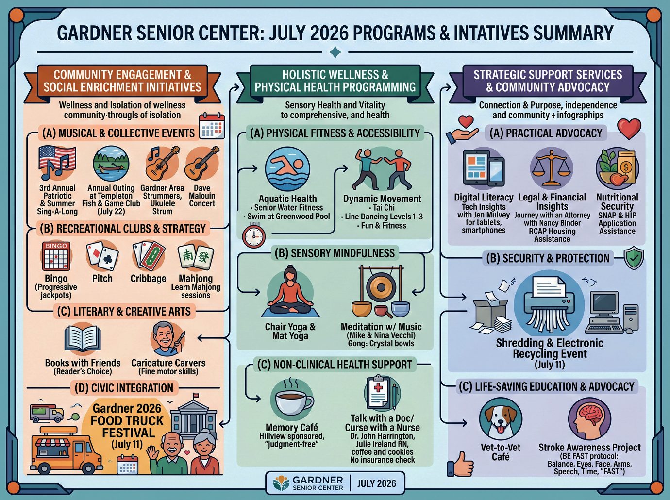 Senior Center July 2026 Summary