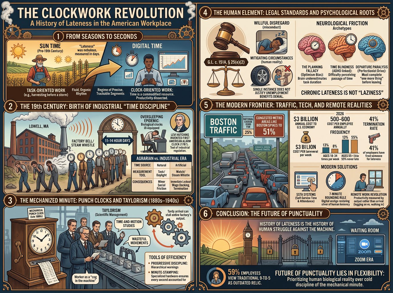 The Clockwork Revolution - History of Lateness in the American Workplace.
