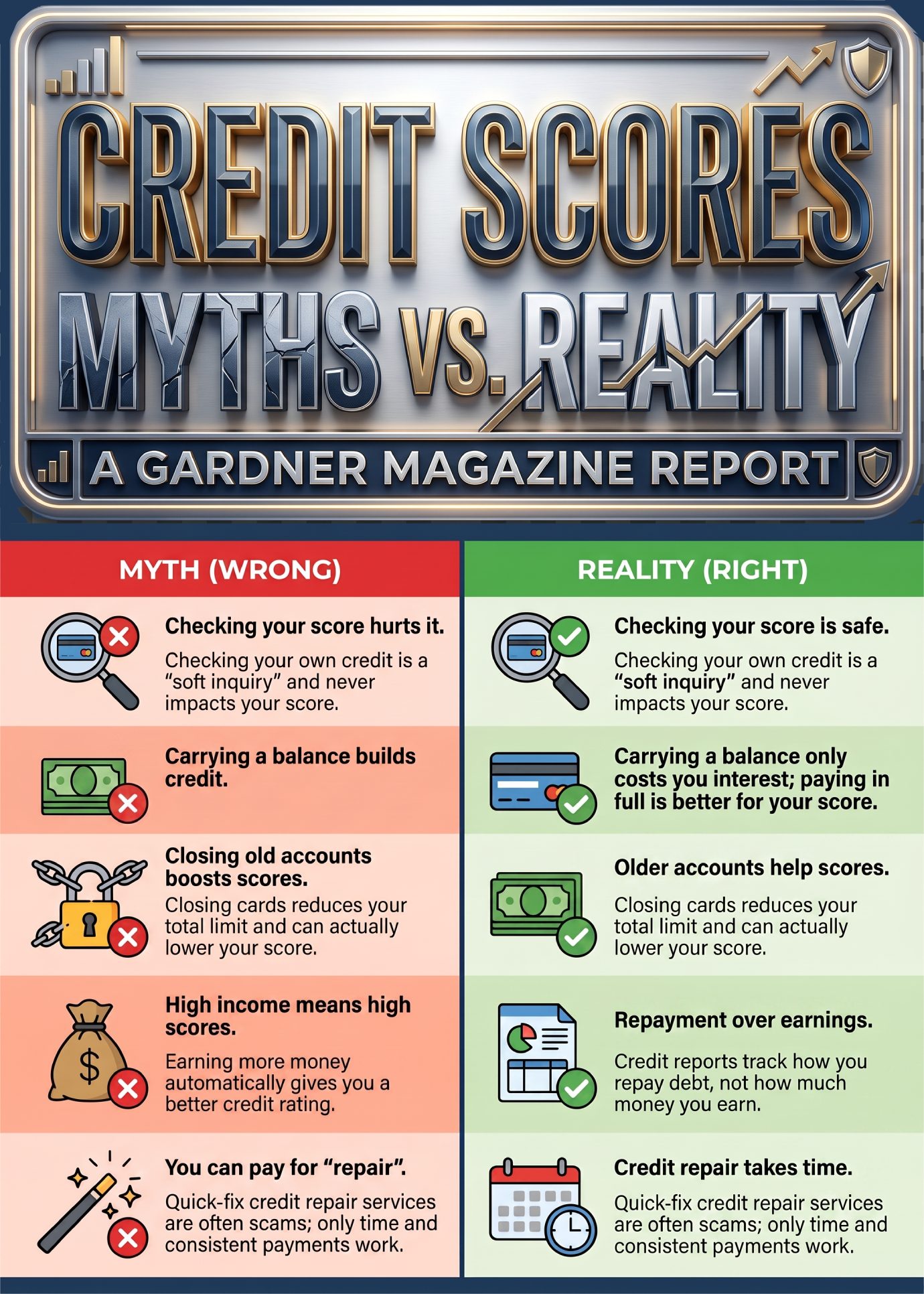 Credit Scores - Myths vs. Reality
