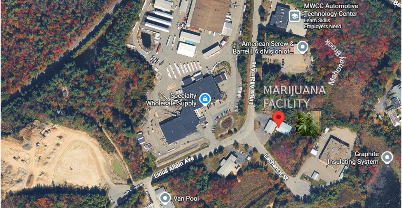 Map - Marijuana facility