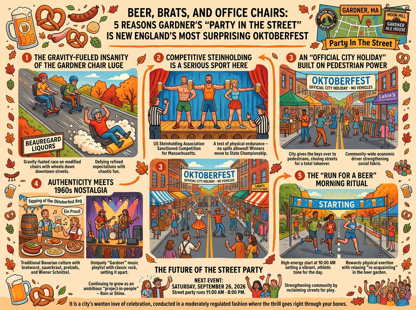 Beer Brats and office chairs infographic Oktoberfest 2026