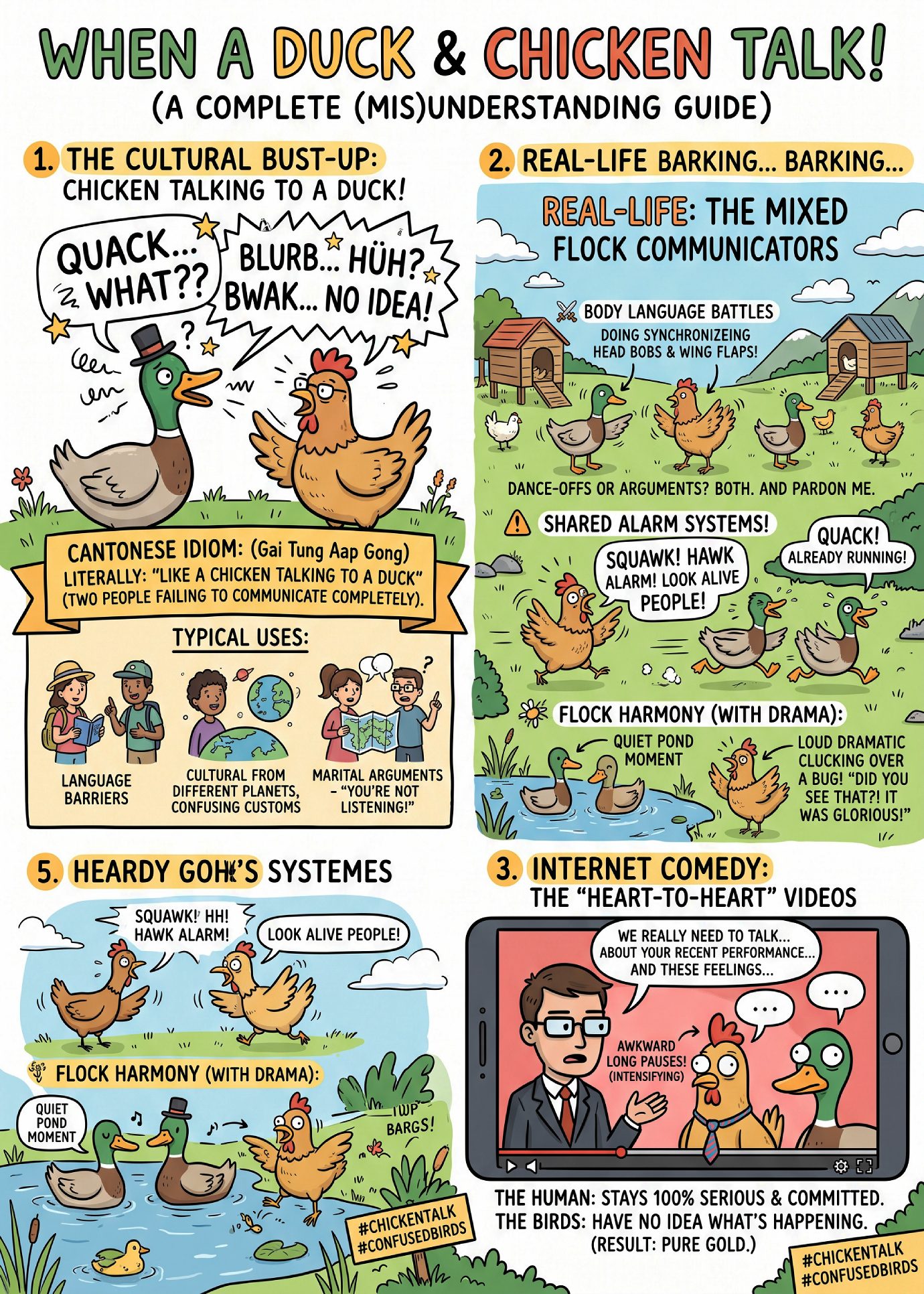 When Duck and Chicken Talk