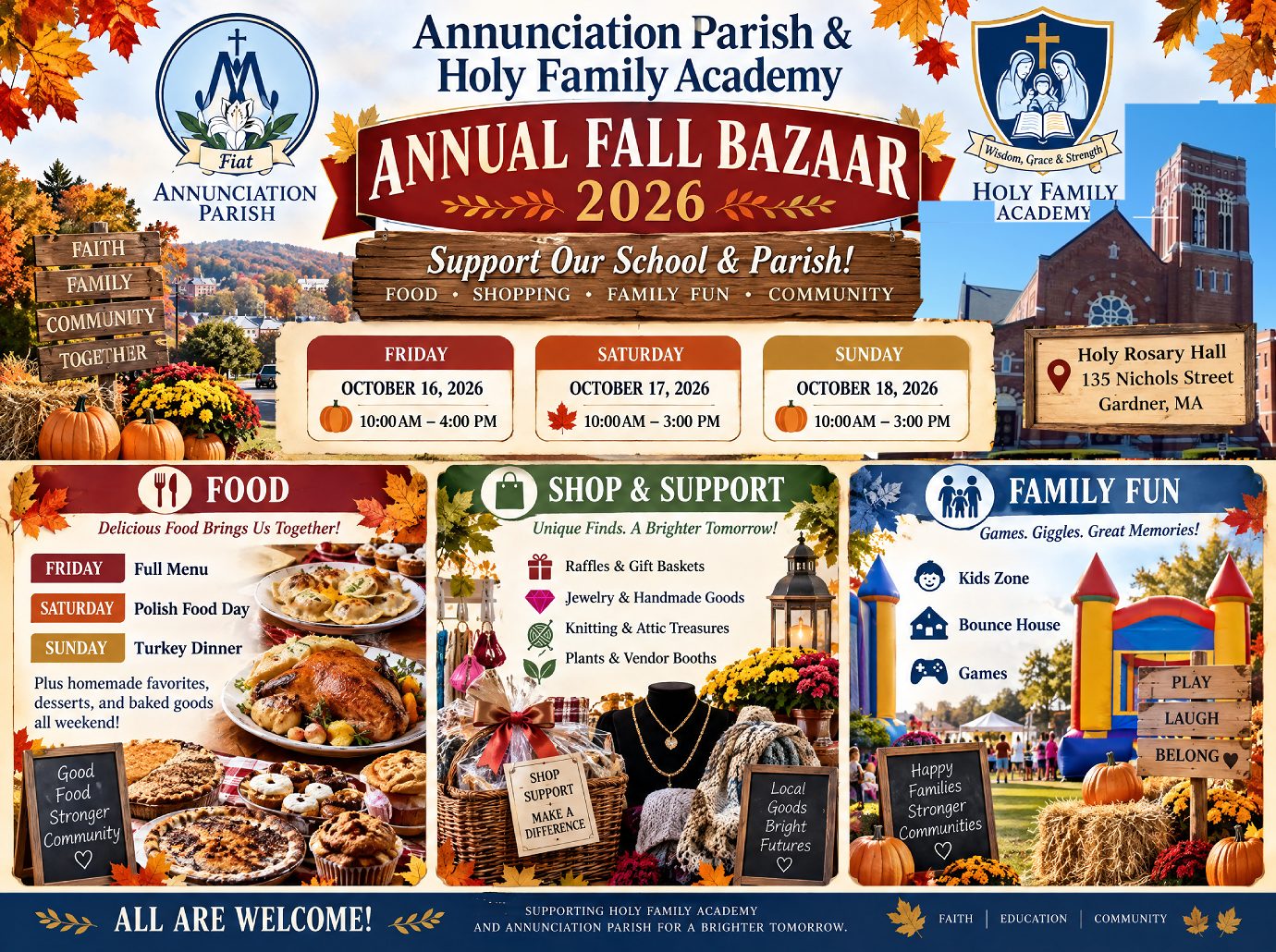Annunciation Parish 2026 infographic