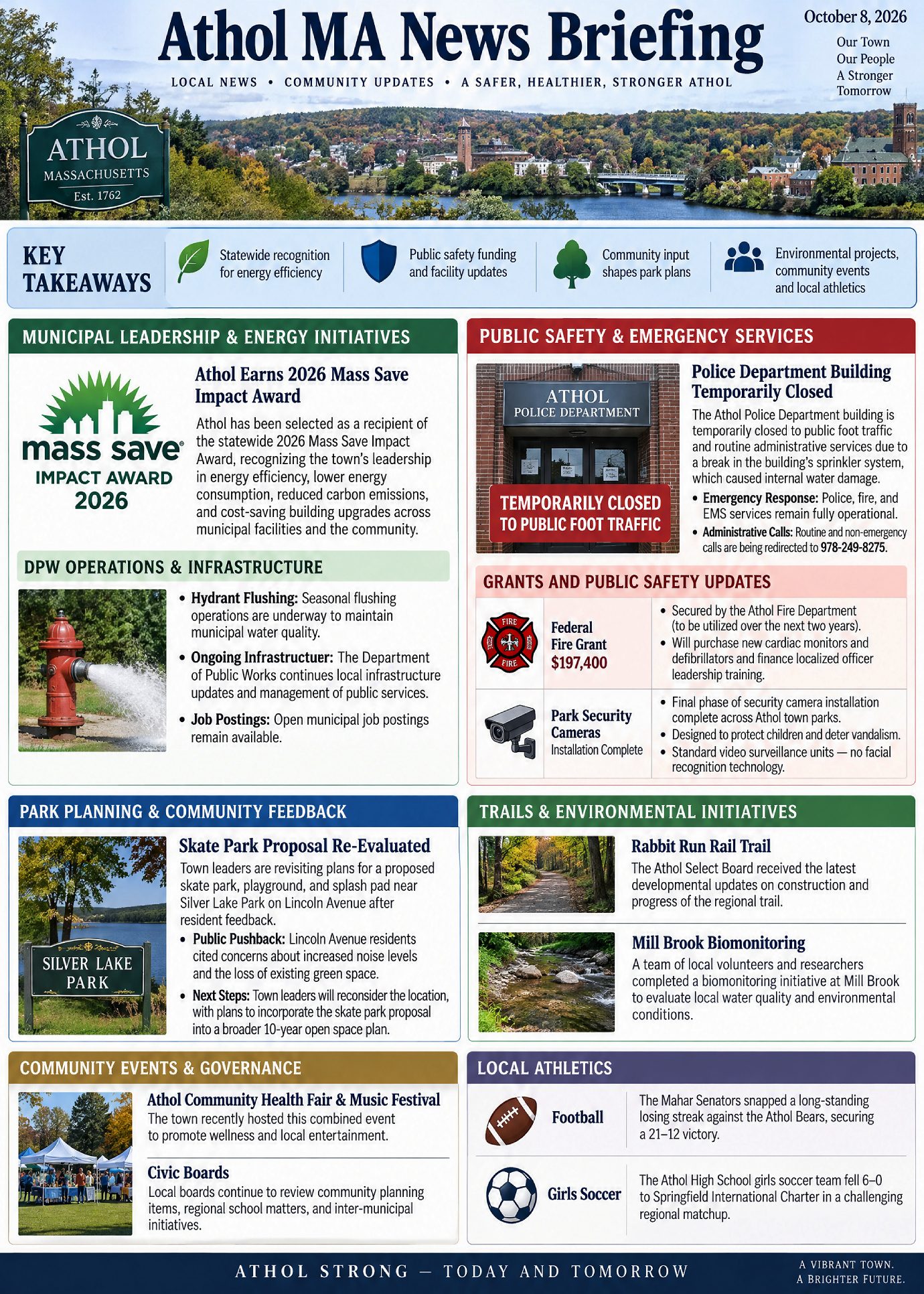 Athol MA News Briefing 10-8-26