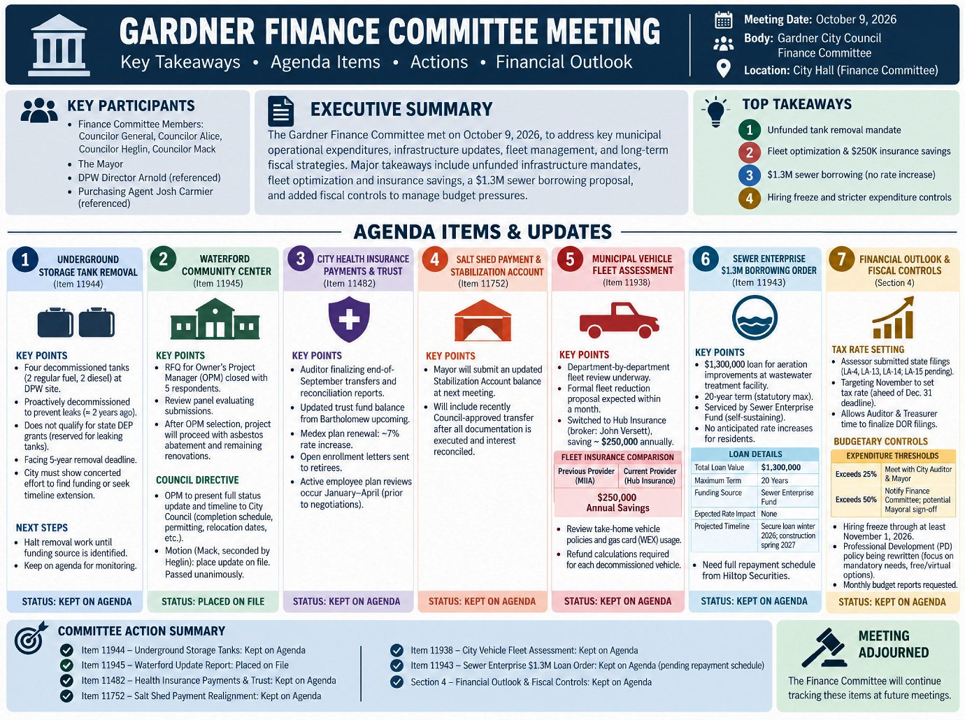 Gardner Finance Committee Meeting 10-9-26