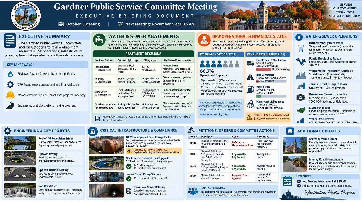 Public Service Committee Meeting Summary 10-1-26